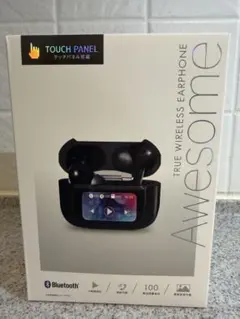 液晶タッチパネル搭載 TWSイヤホン Awesome ブラック 本体