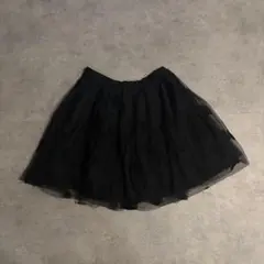 チュールスカート ドット ミニ丈 ボリューム フレア ガーリー 姫系 カジュアル