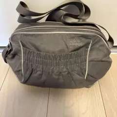 adidas ギャザー入り ショルダーバッグ グレー
