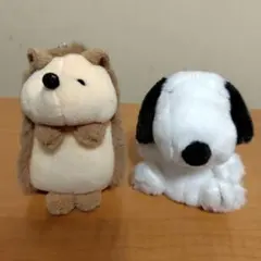ハリネズミとスヌーピーのぬいぐるみセット