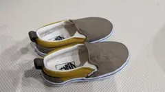 Vans キッズ スリッポン ブラウン/イエロー　18センチ
