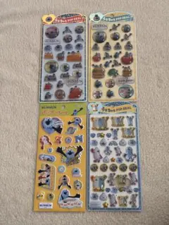 パペットスンスン　うるちゅるPOPシール　ぷくぷくシール　計4点