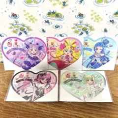 かっぱ寿司 プリキュア ハートクリアコースター 5種セット