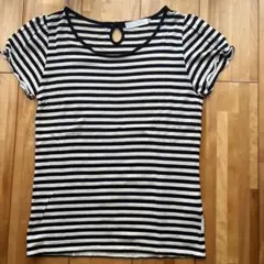 パックリボンボーダーtシャツ