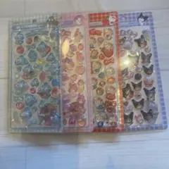 硬いシール　3Dキャラクター4枚セット