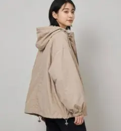 【SHEIN】ボリュームスリーブ マウンテンパーカー ベージュ F ゆるだぼ