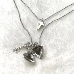 ハート　カギ　クロス　ロケット　ネックレス　リング2個　セット　まとめ売り