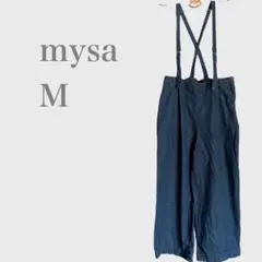 デニムサロペットパンツ　インディゴブルー　M 肩紐調節可