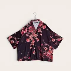 アンドリラクシング 総柄シャツ ドロップショルダー ピックシルエット ストレッチのサムネイル