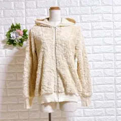 a1705 パースニップ ボアパーカー M アイボリー ウール混 完売品