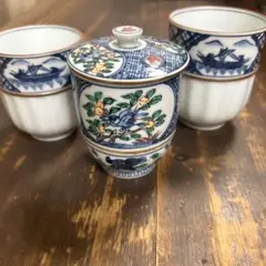 ★スピッツさま専用★【未使用】清水焼　平安京泉作　揃い湯呑茶碗　祥瑞　交趾 ☆スピッツさま専用☆【未使用】清水焼 平安京泉作 揃い湯呑茶碗