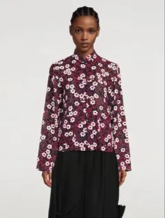 コムデギャルソン　ポリシャツ　フラワー　ブラウス