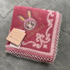 JILLSTUART メゾピアノ ハンカチ ベリエちゃん ミニタオル ピンク