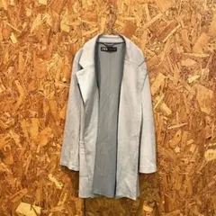 ZARA ザラ トレンチコート スプリングコート ベルト付き スカイブルー