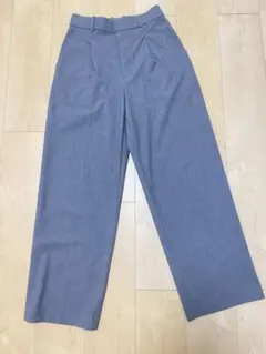 【お値下げ】ユニクロ タックワイドパンツ（ツータック・丈標準）グレー Sサイズ