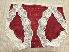 新品未使用　キッドブルー　ドット　赤　レース　KID BLUE　M　ショーツのサムネイル