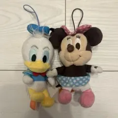 ドナルドダック&ミニーマウス ぬいぐるみ　ストラップ