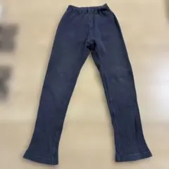 ダークグレー リブ編み ボトムス