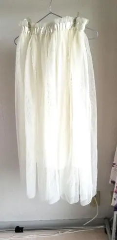 オーガンジーシフォンフレアスカート