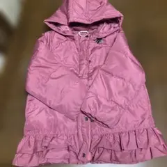 （即購入歓迎）フリル付きピンクダウンコート 120