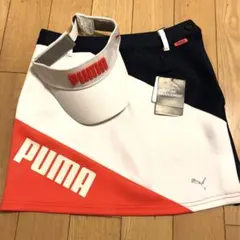 新品　未使用　タグ付　 PUMA ゴルフ スカート　 ピンク　白　ネイビー S