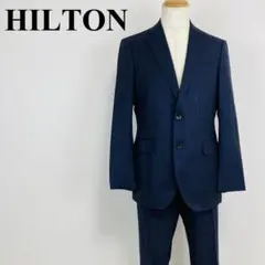 HILTON スーツ シルク混 ストライプ ネイビー A6 1074-A