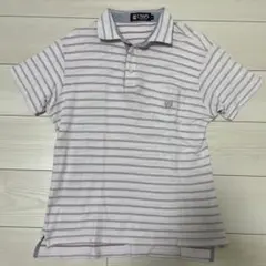CHAPS ポロシャツ ボーダー柄 胸ポケット付 Lサイズのサムネイル