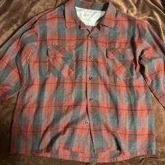 Backers 長袖 オープンカラー オンブレチェックシャツ