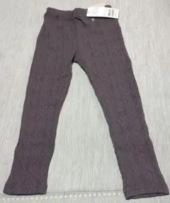 【新品】プティマイン　ジャガードレギンス　110 ブラウン