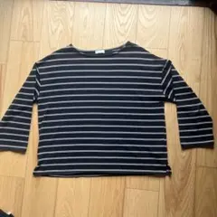 earth music & ecology ストライプ五分袖トップス