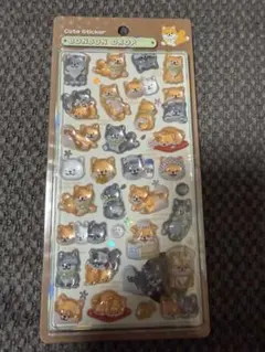 柴犬　ボンボンドロップシール 和柄