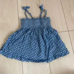 ZARA Kids ハート柄　キャミワンピース　ブルー