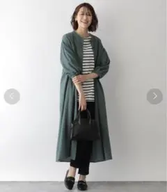 グローバルワーク　快適羽織りシャツワンピース　M