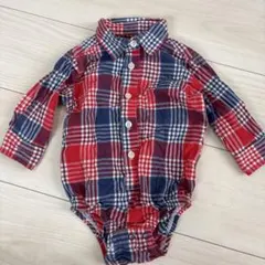 OSHKOSH オシュコシュ ロンパース シャツ 70cm チェック 長袖のサムネイル