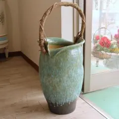 傘立て 清流 信楽焼 陶器 日本製 アンブレラスタンド