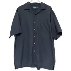美品 ラルフローレン CALDWELL 完全無地 ネイビー シルク コットン L