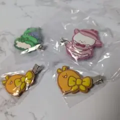 【新品未使用】お文具といっしょ　前髪クリップ　4点セット　お文具さん　ゼリーさん