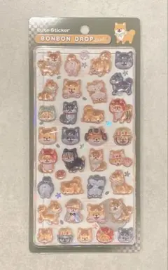 ボンボンドロップシール クーリア 和柄　柴犬　正規品