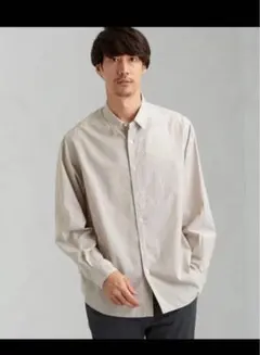 グリーンレーベルリラクシング ストライプ ジャストルーズ 長袖シャツ L