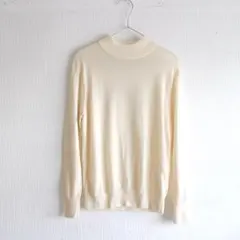 無印良品　ウールハイゲージミドルネックセーター　首チクチクしない　レディースM