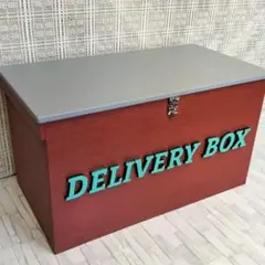 70《宅配BOX》収納 ボックス 置き配 りんご箱 木箱 コンテナ ポストのサムネイル