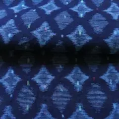 №207　古布　ハギレ　*藍染　木綿　絣　はぎれ*　33×116cm