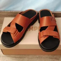【靴】 クロスストラップ サンダル 43 マロンブラウン CAMPER レア人気のサムネイル