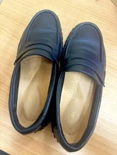 美品】Clarks モカシン ローファー レザーシューズ 黒 24.5cm相当