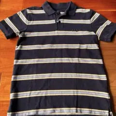 GAP KIDS ネイビー ストライプ 半袖ポロシャツ　140cm Lサイズ