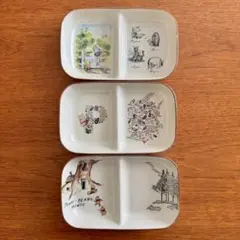 【新品】くいしんぼう仕切り皿（くまのプーさん) 美濃焼3枚のサムネイル