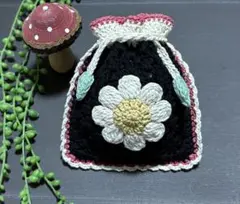かぎ針編みポーチ ハンドメイド 巾着ポーチ 編み物