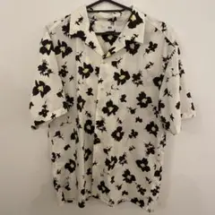 UNIQLO 花柄 半袖シャツ S オープンカラーシャツ