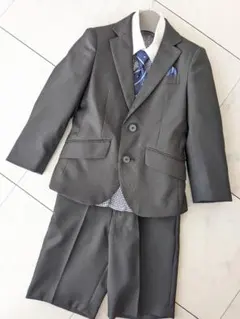 フォーマルスーツ 110ブラック　チェック柄