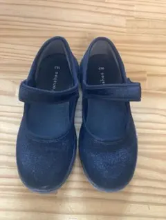 ブランシェス　ブラックストラップ付きバレエシューズ 18cm